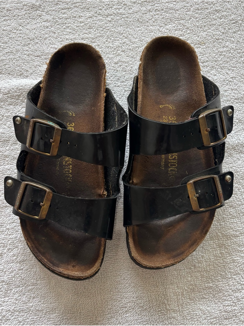 Birkenstock Black Double-Strap women Sandals with Buckles